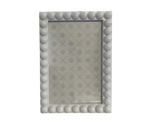 Porta-Reatrato Beaded Branco, white | WestwingNow