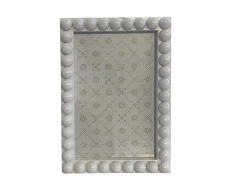 Porta-Reatrato Beaded Branco | Westwing