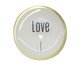 Prato Porta-Objeto Love Branco e Dourado - 13 cm, white | WestwingNow