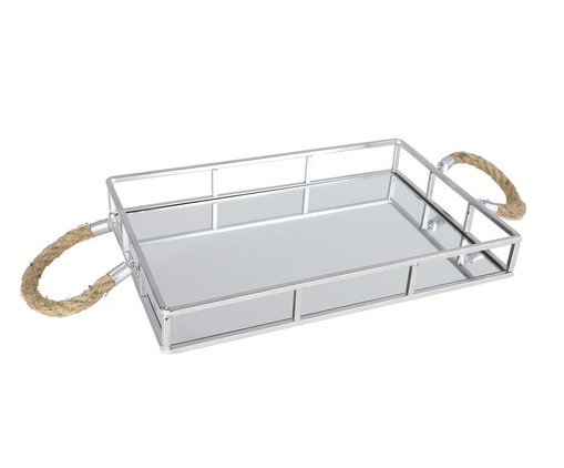 Bandeja Decorativa com Alça Nautic Prata, silver or metallic | WestwingNow