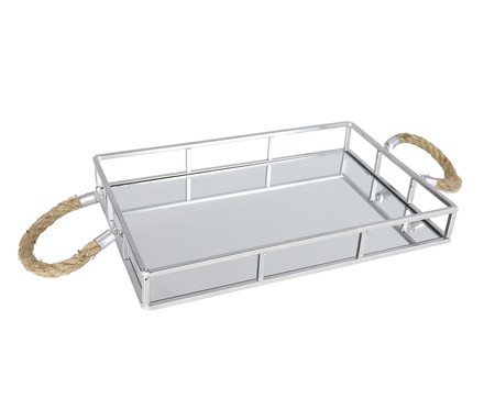 Bandeja Decorativa com Alça Nautic Prata | Westwing