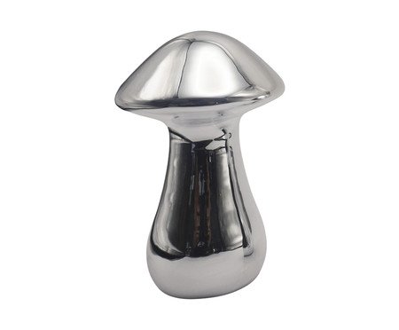 Escultura Cogumelo Fairy Prata - 11 cm | Westwing