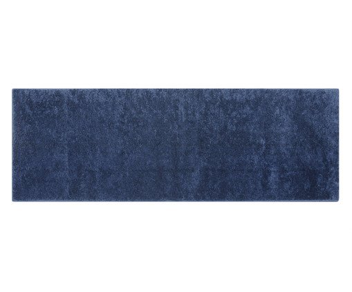 Passadeira Shaggy Smooth - Jeans, Azul | WestwingNow