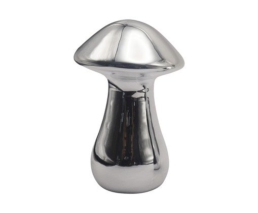 Escultura Cogumelo Fairy Prata - 13 cm, silver or metallic | WestwingNow