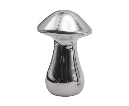Escultura Cogumelo Fairy Prata - 13 cm | Westwing