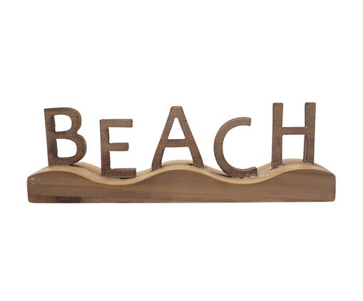 Letreiro de Mesa Beach Marrom, wood pattern | WestwingNow