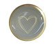 Prato Porta-Objeto Heart Branco e Dourado - 13 cm, white | WestwingNow