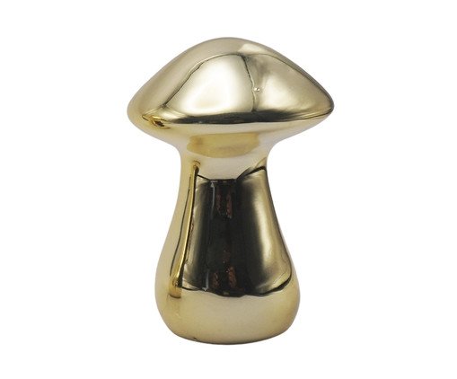 Escultura Cogumelo Fairy Gold - 9 cm, gold | WestwingNow