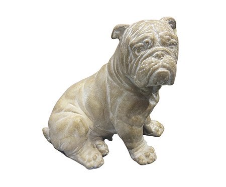 Escultura Bulldog Inglês Bege Patinado | Westwing