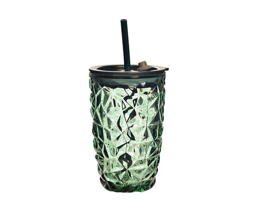 Copo com Tampa e Canudo Lucky Verde - 420 ml, green | WestwingNow