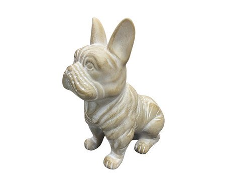 Escultura Bulldog Francês Bege Patinado | Westwing