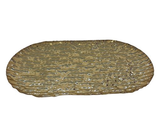 Bandeja Decorativa Brushed Gold Média, gold | WestwingNow