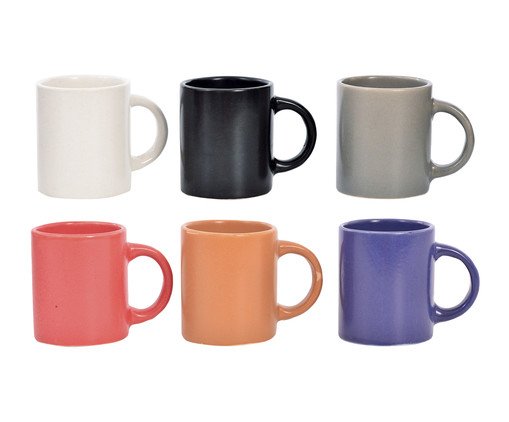 Jogo de Caneca Perk Coffee Colorido - 80 ml, multicolor | WestwingNow