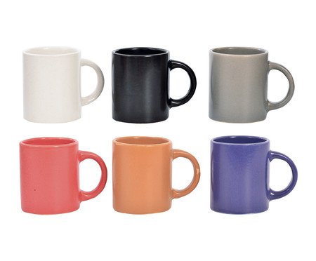 Jogo de Caneca Perk Coffee Colorido - 80 ml | Westwing