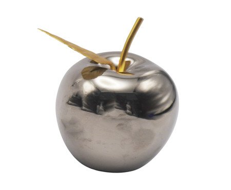 Escultura Maça com Folha Gold e Silver | Westwing