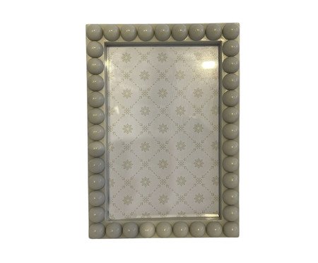 Porta-Reatrato Beaded Creme | Westwing