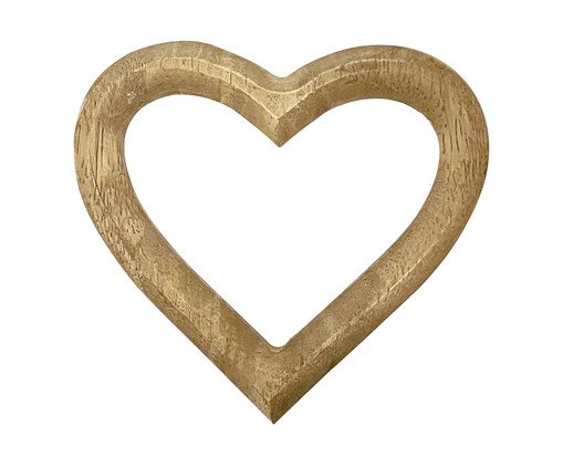 Adorno Decorativo Heart Freijó, wood pattern | WestwingNow