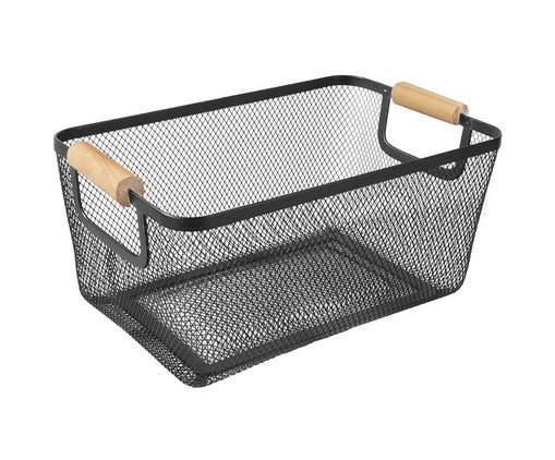 Cesto com Alça Made Pad Preto Médio Preto, black | WestwingNow