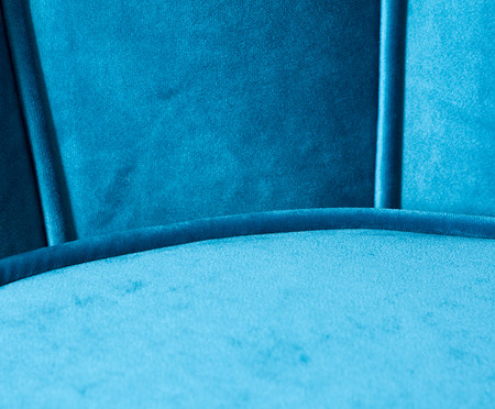 Poltrona em Veludo Pétala - Azul Pavão | WestwingNow