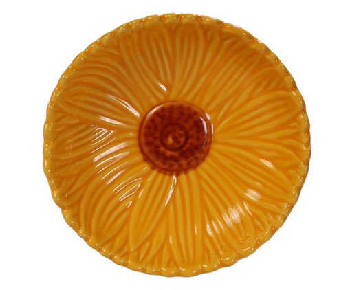 Prato Decorativo Girassol Flora - Pequeno, Amarelo | WestwingNow