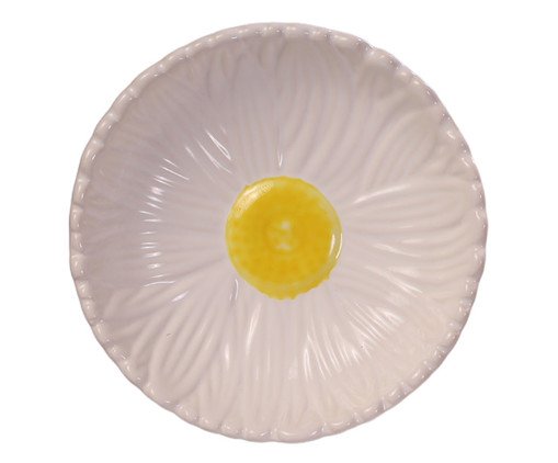 Prato Decorativo Margarida Flora - Pequeno, Branco | WestwingNow