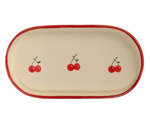 Bandeja Decorativa Cereja Tutti-Frutti - Pequena, Vermelho | WestwingNow