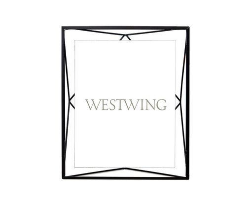 Porta-Retrato Prisma Preto - Foto 20X25cm, Preto | WestwingNow