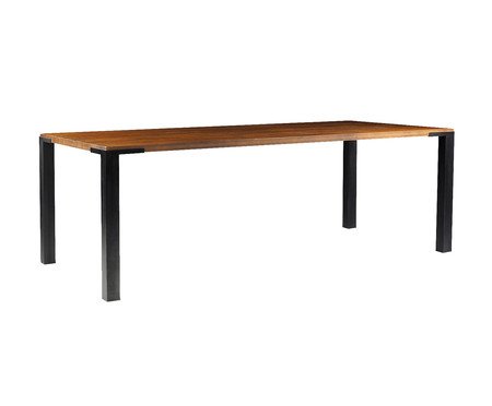 Mesa de Jantar Retangular de Madeira Madison - Natural e Preto | WestwingNow