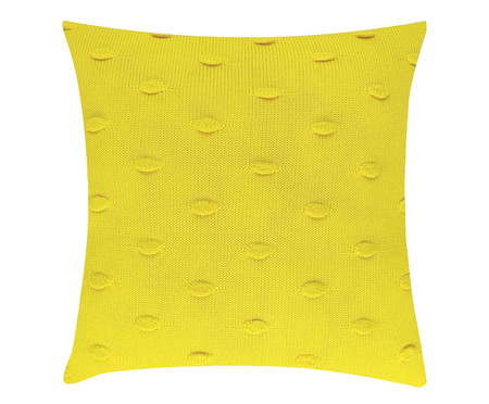 Capa de Almofada em Tricô Pisces - Amarelo