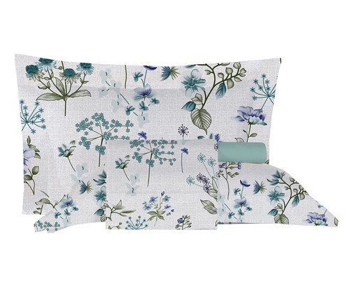 Jogo de Lençol Naturalle Botanico, blue | WestwingNow