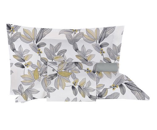 Jogo de Lençol Naturalle Folhagem, grey | WestwingNow