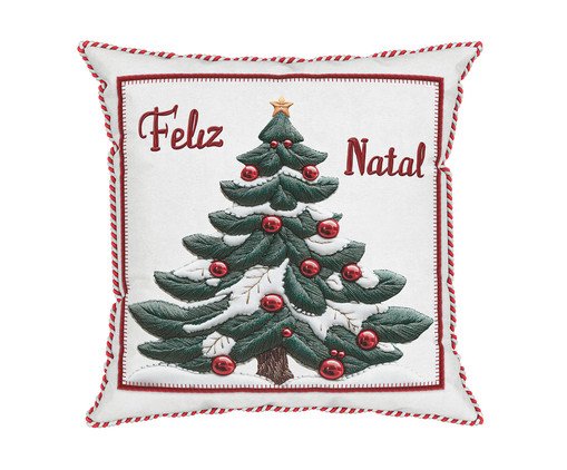 Almofada Natalina Feliz Natal Árvore, white | WestwingNow