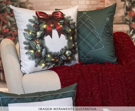 Almofada Natalina com LED Guirlanda | Westwing