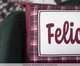 Almofada Natalina Felicidades Xadrez, red | WestwingNow