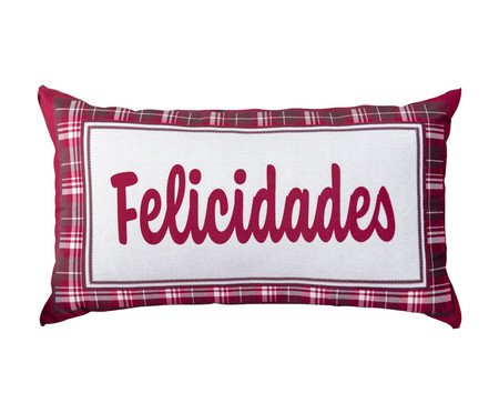 Almofada Natalina Felicidades Xadrez | Westwing