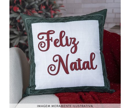 Almofada Natalina Feliz Natal Verde | Westwing