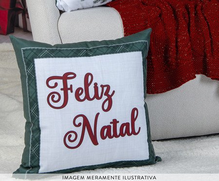 Almofada Natalina Feliz Natal Verde | Westwing