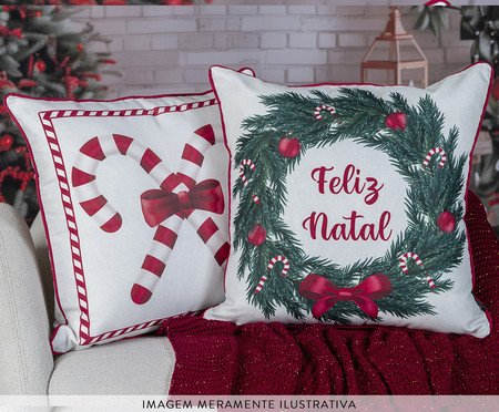 Almofada Natalina Candy Cane | Westwing