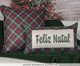 Almofada Natalina Feliz Natal Xadrez Verde, green | WestwingNow