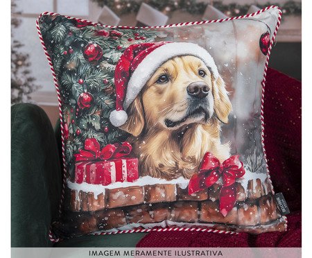 Almofada Natalina Dog Golden | Westwing