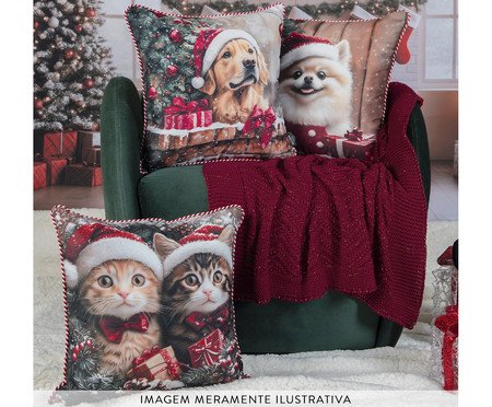 Almofada Natalina Dog Golden | Westwing