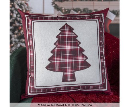 Almofada Natalina Árvore de Natal Xadrez | Westwing
