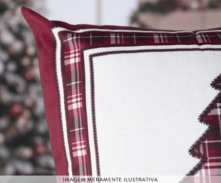 Almofada Natalina Árvore de Natal Xadrez | Westwing