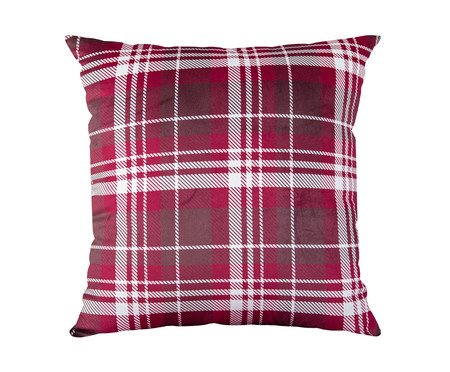 Almofada Natalina Xadrez Vermelho e Branco | Westwing