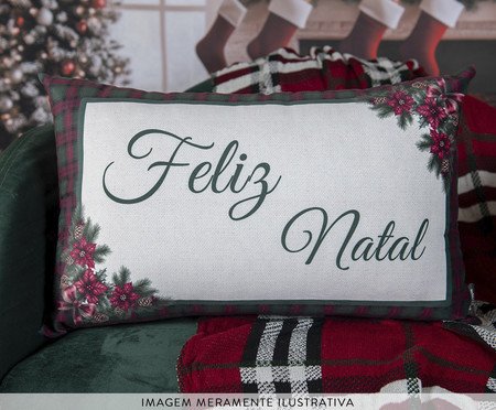 Almofada Natalina Feliz Natal Arranjo | Westwing