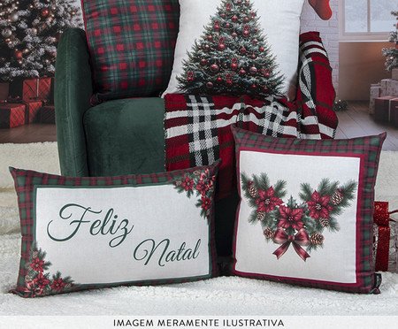 Almofada Natalina Feliz Natal Arranjo | Westwing