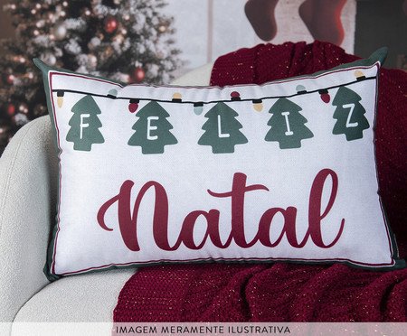 Almofada Natalina Feliz Natal Retangular | Westwing
