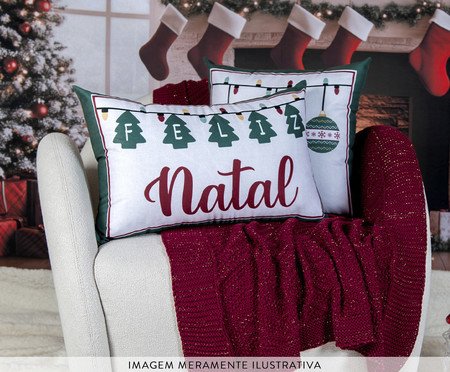 Almofada Natalina Feliz Natal Retangular | Westwing