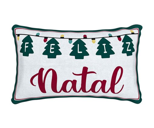 Almofada Natalina Feliz Natal Retangular, green | WestwingNow