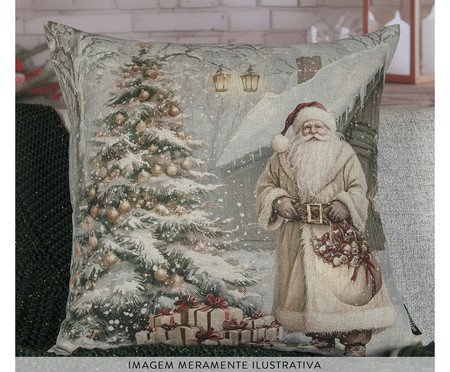 Almofada Natalina Santa Claus Branca | Westwing
